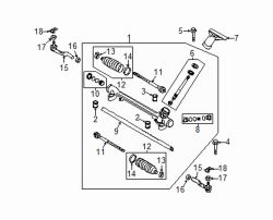 Mazda 6 Left Inner tie rod | Mazda OEM Part Number GHT2-32-240A