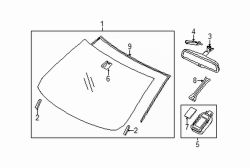 Mazda 6  Mirror inside cover | Mazda OEM Part Number KD54-69-225C