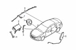 Mazda 6 Left Head air bag | Mazda OEM Part Number GJR9-57-KN0C