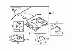 Mazda 6 Right Sunvisor | Mazda OEM Part Number GJR9-69-270D-75