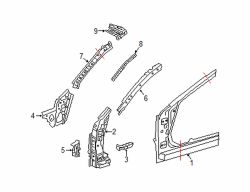 Mazda 6 Right Inner w/s pillar | Mazda OEM Part Number GHP9-70-240