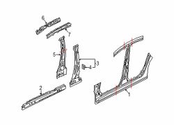 Mazda 6 Right Inner center plr | Mazda OEM Part Number GHP9-70-080