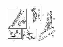 Mazda 6 Left Wndshld plr trim | Mazda OEM Part Number GHR1-68-170C-75