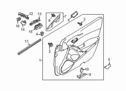 Mazda 6 Left Door trim panel fastener | Mazda OEM Part Number GJ6A-68-AB1