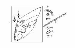 Mazda 6 Right Door trim panel retainer screw | Mazda OEM Part Number 9986-50-516