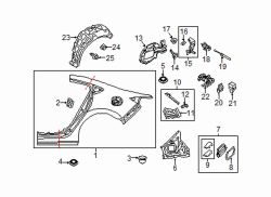 Mazda 6 Left Quarter panel nut plate | Mazda OEM Part Number D350-70-46X