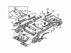 Mazda 6 Left Floor extn | Mazda OEM Part Number GHP9-54-731