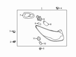 Mazda 6 Right Tail lamp assy fastener | Mazda OEM Part Number KD53-51-146B