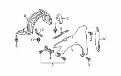 Mazda 6 Front Right Fender Liner Extension | Mazda OEM Part Number GRF2-56-114