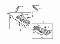 Mazda 6 Front Left Cowl Molding | Mazda OEM Part Number GBEF-51-PC1