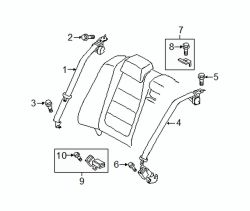 Mazda 6 Rear Center Seat Belt Lap and Shoulder Belt | Mazda OEM Part Number GDYL-57-740