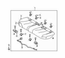 Mazda 6 Rear Seat Cover | Mazda OEM Part Number GAAS-88-201-02