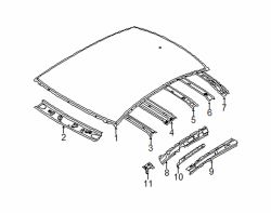Mazda 6 Right Outer Roof Side Rail | Mazda OEM Part Number GHK1-70-252
