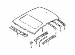 Mazda 6 Left Inner Roof Side Rail | Mazda OEM Part Number GHK1-71-05Y