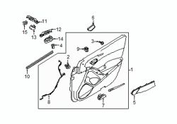 Mazda 6 Front Right Door Panel Handle Cover | Mazda OEM Part Number GRF5-58-334-02
