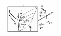 Mazda 6 Rear Left Door Switch Trim Panel | Mazda OEM Part Number GRF5-68-5L6A