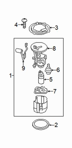 Mazda 6  Fuel Pump Tank Seal | Mazda OEM Part Number BBM2-42-166A
