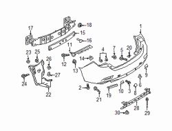 Mazda 6 Rear Bumper Impact Bar | Mazda OEM Part Number GJR9-50-260A