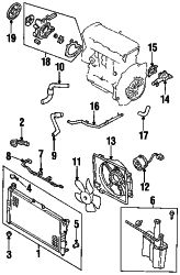 Mazda MX-6  Radiator insulator | Mazda OEM Part Number K802-15-202