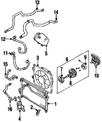 Mazda MX-6  AC hose | Mazda OEM Part Number GD1E-61-4T0
