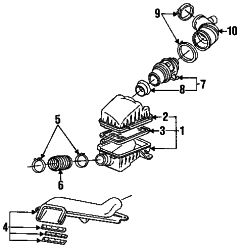 Mazda MX-6  Air mass sensor clamp | Mazda OEM Part Number FE05-13-240