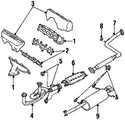 Mazda MX-6  Exhaust manifold | Mazda OEM Part Number KL50-20-55XA