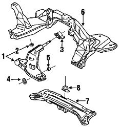 Mazda MX-6 Right Control arm nut | Mazda OEM Part Number B001-39-037B