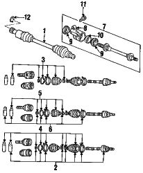 Mazda MX-6  Support bracket bearing | Mazda OEM Part Number G569-25-155