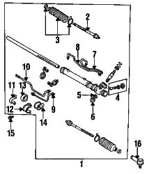 Mazda MX-6  Outer tie rod | Mazda OEM Part Number 8AG4-32-280