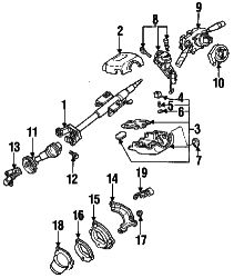 Mazda MX-6  Lower shaft bolt | Mazda OEM Part Number B455-32-099B