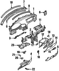 Mazda MX-6  Hinge bumper | Mazda OEM Part Number B092-64-046