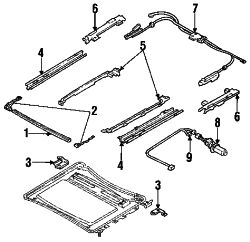 Mazda MX-6 Right Rail | Mazda OEM Part Number GA2B-69-851