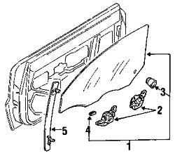 Mazda MX-6  Glass stopper | Mazda OEM Part Number H001-58-546