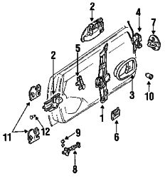 Mazda MX-6 Left Striker | Mazda OEM Part Number GA5R-58-361B