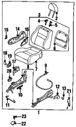 Mazda MX-6  Track end cover fastener | Mazda OEM Part Number B040-68-865A-00