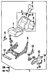 Mazda MX-6  Track end cover fastener | Mazda OEM Part Number B040-68-865A-00