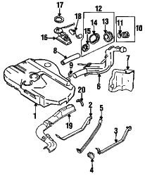 Mazda MX-6  Fuel tank strap | Mazda OEM Part Number GA2A-42-730A