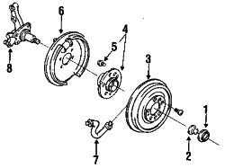 Mazda MX-6 Right Spindle | Mazda OEM Part Number GD7A-26-1A0