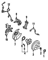 Mazda MX-6 Right Spindle | Mazda OEM Part Number GA2E-26-1A0A