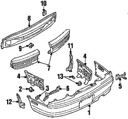 Mazda MX-6 Left Energy absorber | Mazda OEM Part Number GA2A-50-31YA