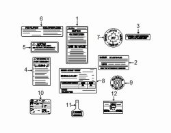 Mazda RX-8  Tire info label | Mazda OEM Part Number FE04-69-014