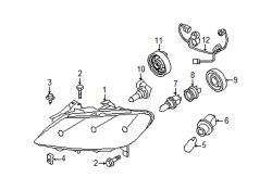 Mazda RX-8 Right Headlamp assy U-nut | Mazda OEM Part Number GG2M-51-689