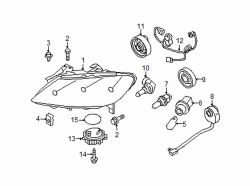 Mazda RX-8 Left Headlamp assy screw | Mazda OEM Part Number 9YA4-10-616