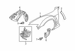 Mazda RX-8 Right Deflector shield | Mazda OEM Part Number FE02-50-4P1B