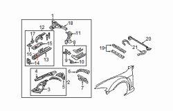 Mazda RX-8 Right Upper reinf | Mazda OEM Part Number F151-53-260B