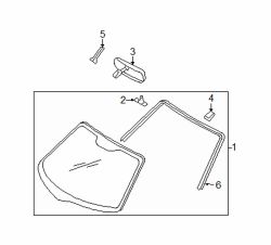 Mazda RX-8  Mirror inside | Mazda OEM Part Number GK2E-69-220A