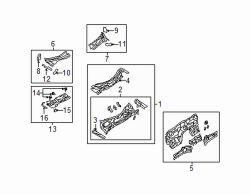 Mazda RX-8  Center grille clip | Mazda OEM Part Number F151-51-833