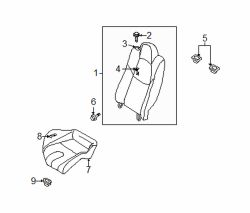 Mazda RX-8 Right Seat back assy | Mazda OEM Part Number F197-57-400B-02