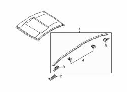 Mazda RX-8 Left Roof molding rear cap | Mazda OEM Part Number F151-50-9L2B-67