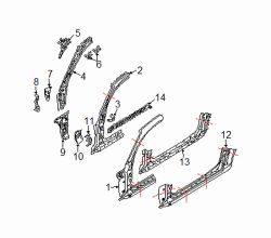 Mazda RX-8 Right Inner hinge plr | Mazda OEM Part Number F1Y1-70-030C